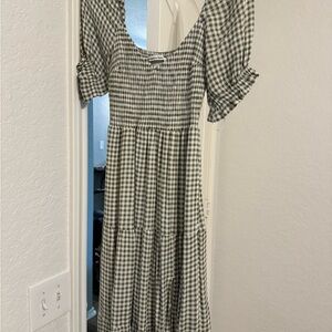 Small green and white summer dress